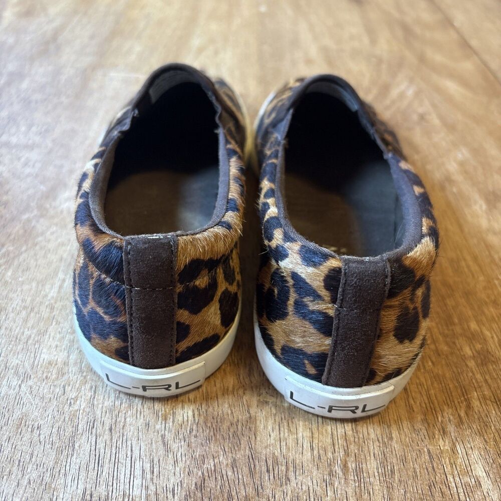 Lauren Ralph Lauren Cedar II Slip On Shoes Womens 7.5B Leopard Print Calf Hair - Picture 5 of 7